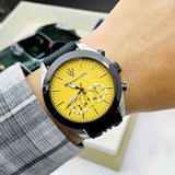 Maserati Traguardo Chronograph Yellow Dial Black Silicone Strap Watch For Men - R8871612045 Buy Now By Maserati