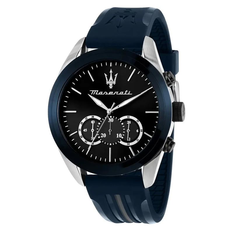 Maserati Traguardo Chronograph Blue Dial Black Silicone Strap Watch For Men - R8871612046 Buy Now By Maserati