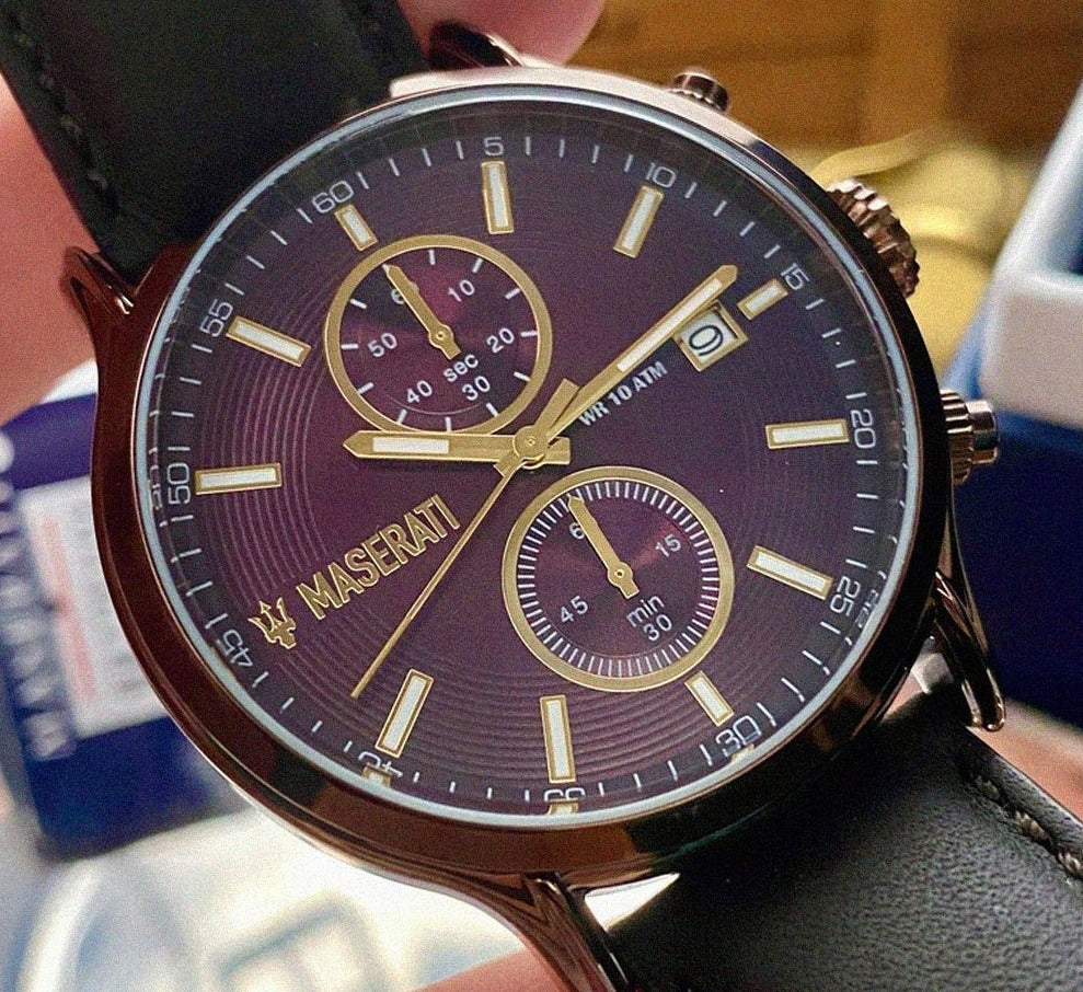 Maserati Epoca Chronograph Brown Dial Brown Leather Watch For Men - R8871618006 Buy Now By Maserati