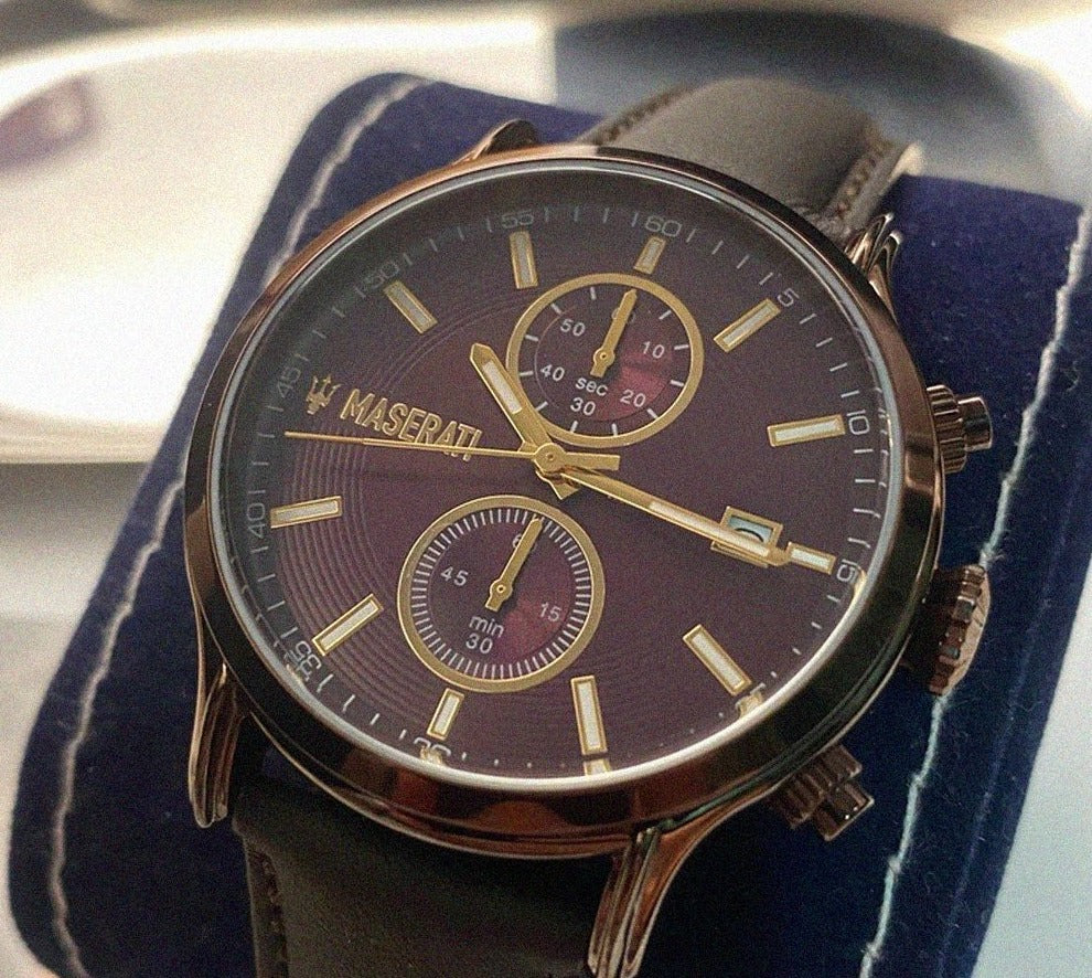 Maserati Epoca Chronograph Brown Dial Brown Leather Watch For Men - R8871618006 Buy Now By Maserati