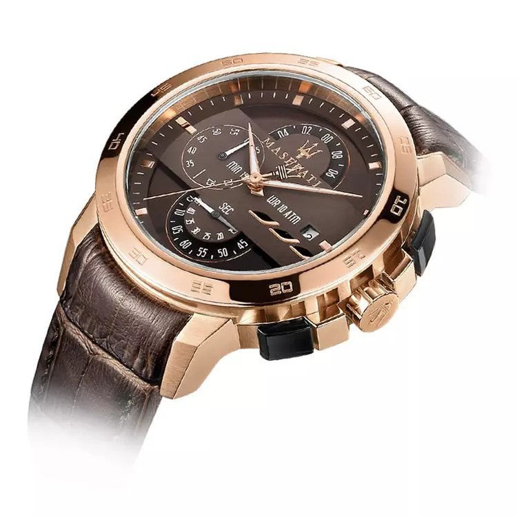 Maserati Ingegno Chronograph Brown Dial Brown Leather Strap Watch For Men - R8871619001 Buy Now By Maserati