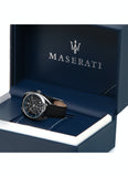Maserati Trimarano Chronograph Black Dial Black Leather Strap Watch For Men - R8871632001 Buy Now By Maserati