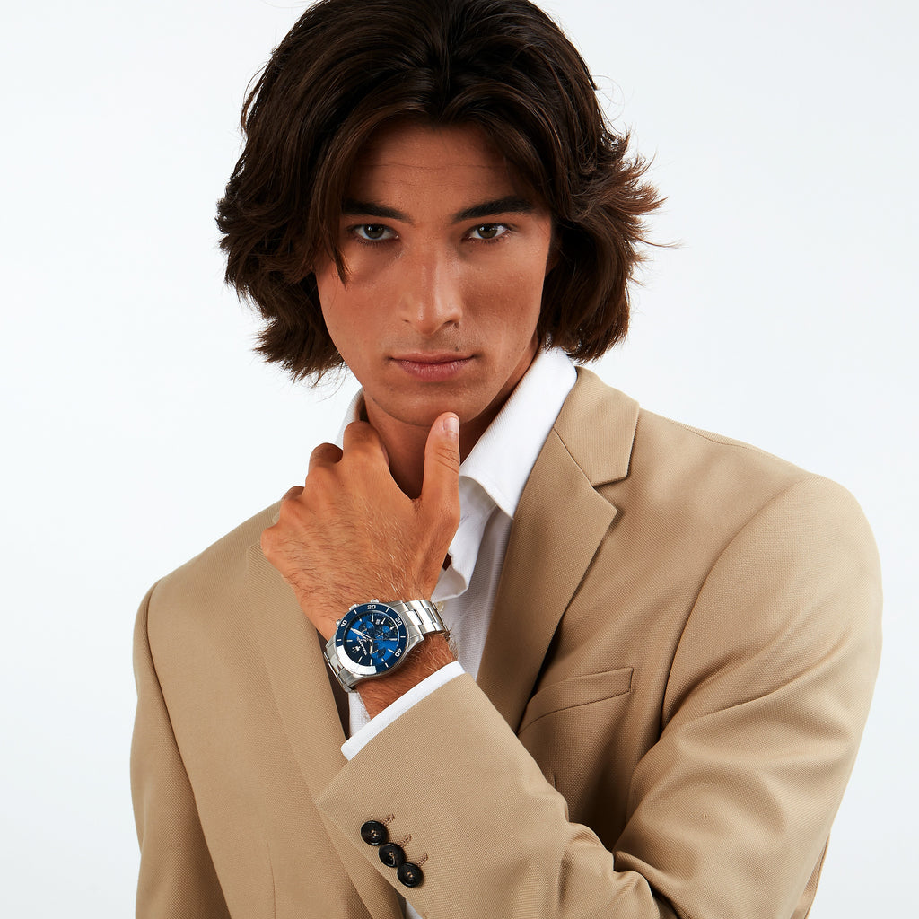 Maserati Competizione Chronograph Blue Dial Silver Steel Strap Watch For Men - R8873600002 Buy Now By Maserati