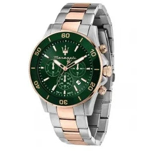 Maserati Competizione Chronograph Green Dial Two Tone Steel Strap Watch For Men - R8873600004 Buy Now By Maserati
