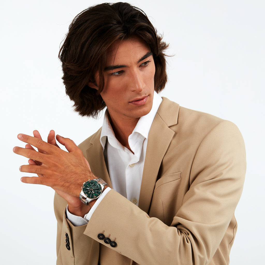 Maserati Competizione Chronograph Green Dial Two Tone Steel Strap Watch For Men - R8873600004 Buy Now By Maserati