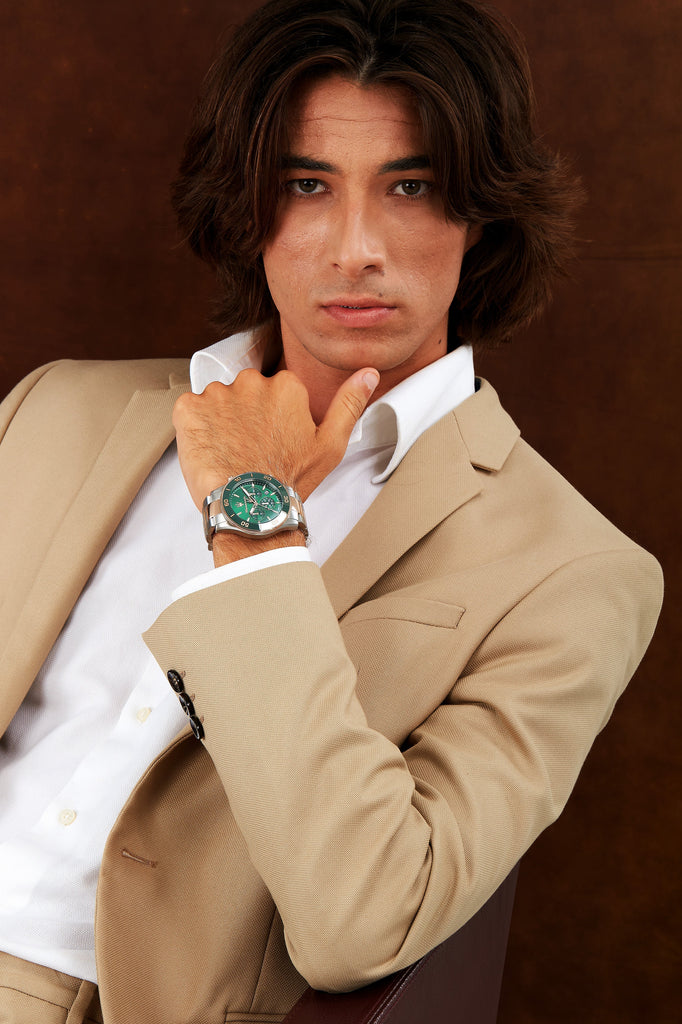 Maserati Competizione Chronograph Green Dial Two Tone Steel Strap Watch For Men - R8873600004 Buy Now By Maserati