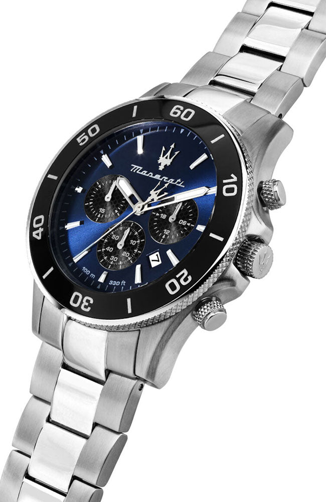 Maserati Competizione Chronograph Blue Dial Silver Steel Strap Watch For Men - R8873600009 Buy Now By Maserati