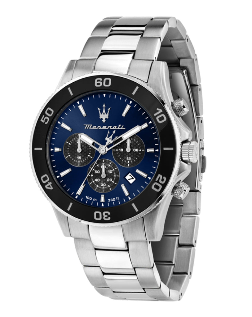 Maserati Competizione Chronograph Blue Dial Silver Steel Strap Watch For Men - R8873600009 Buy Now By Maserati