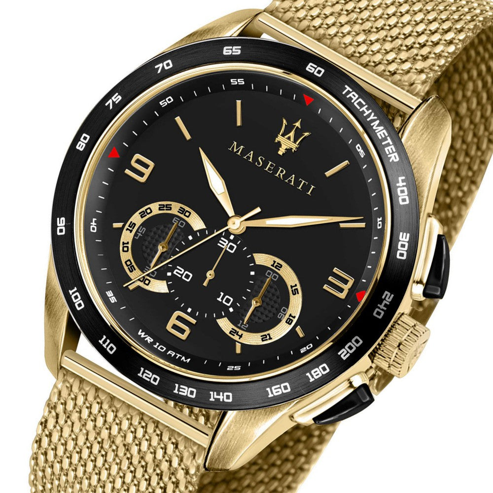 Maserati Traguardo 45mm Quartz Gold Black Dial Watch For Men - R8873612010 Buy Now By Maserati