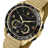 Maserati Traguardo 45mm Quartz Gold Black Dial Watch For Men - R8873612010 Buy Now By Maserati