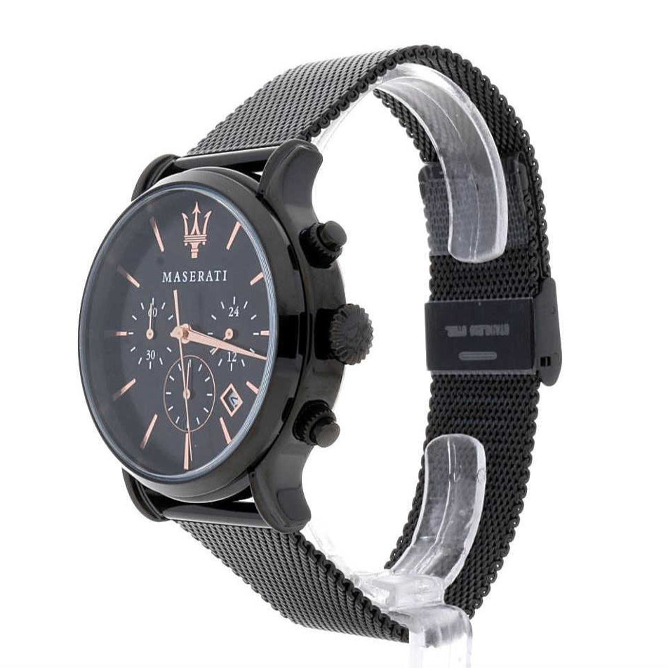 Maserati Epoca Chronograph Black Dial Black Mesh Strap Watch For Men - R8873618013 Buy Now By Maserati