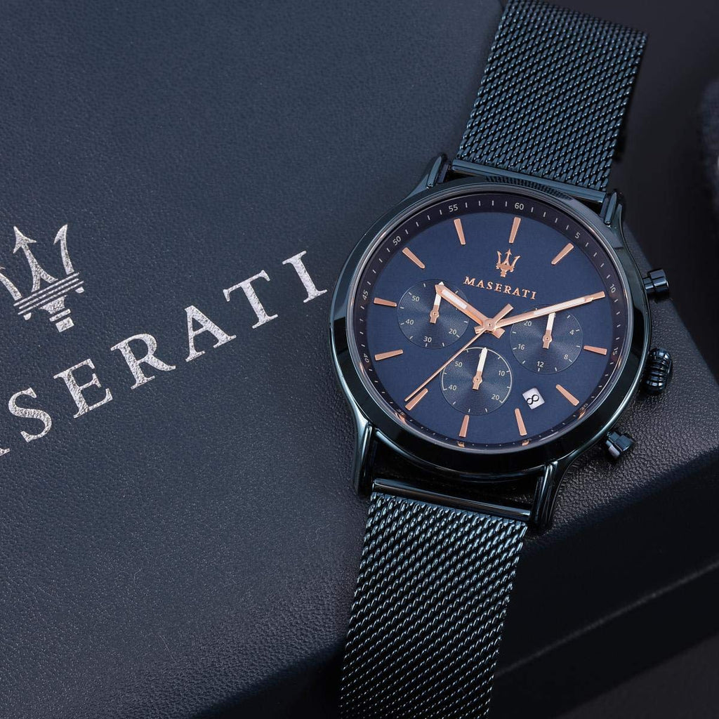 Maserati Epoca Analog Blue Dial Blue Mesh Bracelet Watch For Men - R8873618010 Buy Now By Maserati