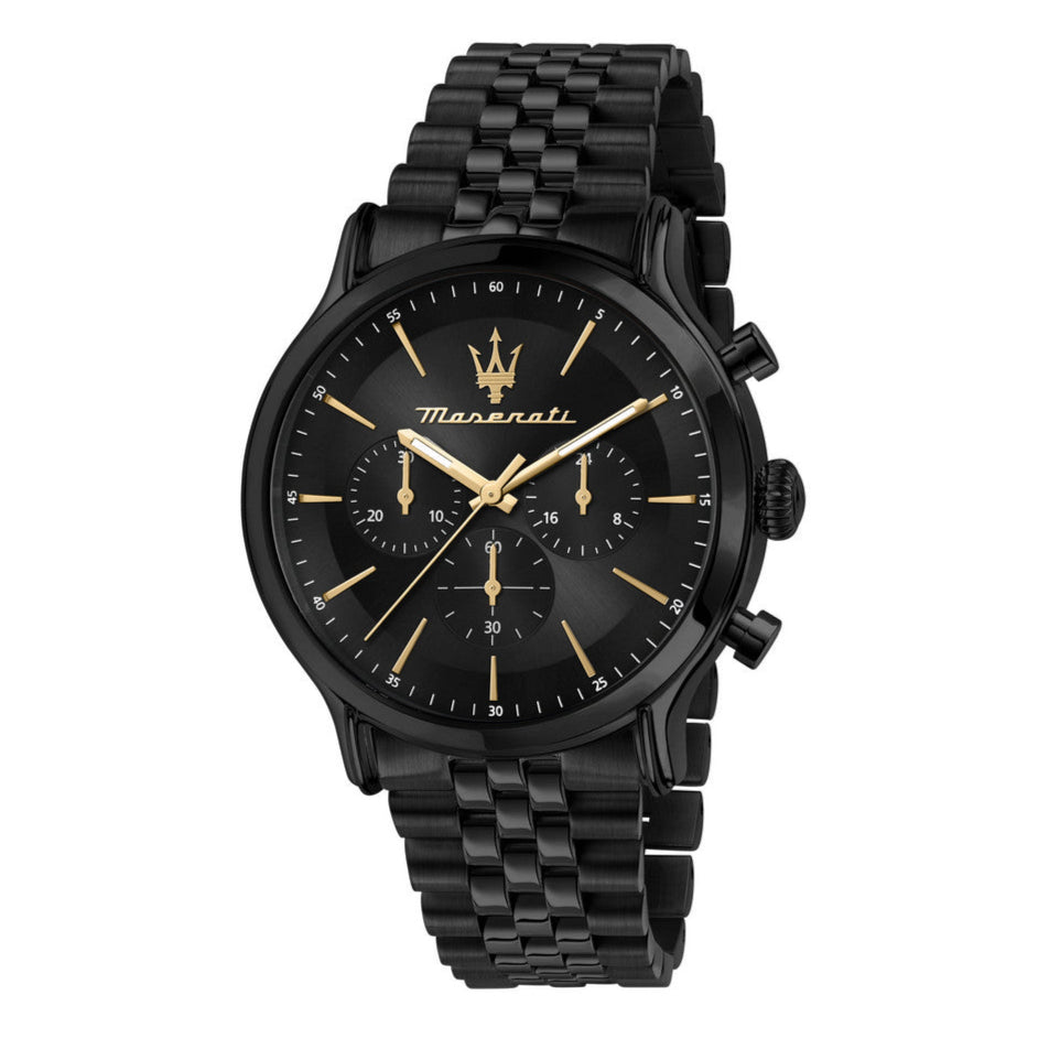 Maserati Epoca Chronograph Limited Edition Black Dial Black Steel Strap Watch For Men - R8873618020 Buy Now By Maserati