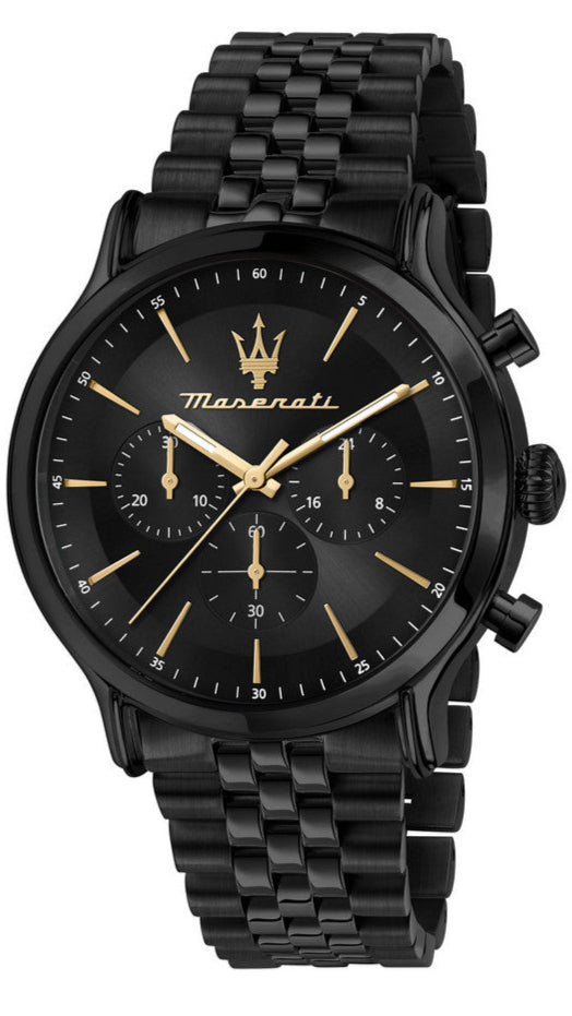 Maserati Epoca Chronograph Limited Edition Black Dial Black Steel Strap Watch For Men - R8873618020 Buy Now By Maserati