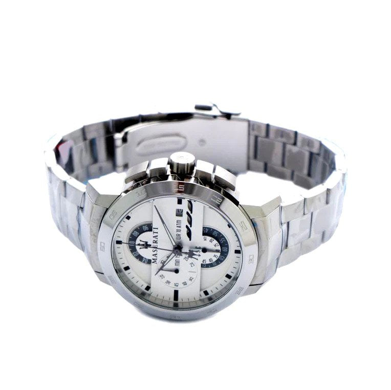 Maserati Ingegno Chronograph White Dial Silver Steel Strap Watch For Men - R8873619004 Buy Now By Maserati
