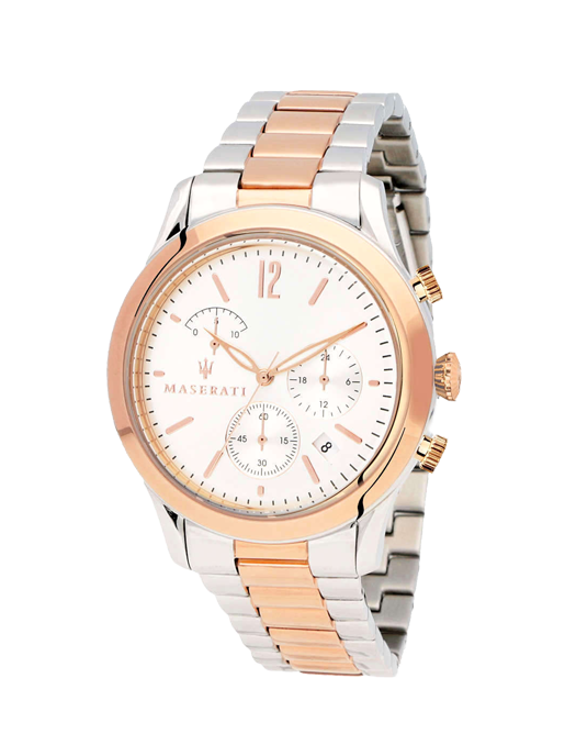 Maserati Tradizione White Dial Two Tone Stainless Steel Strap Watch For Men - R8873625001 Buy Now By Maserati
