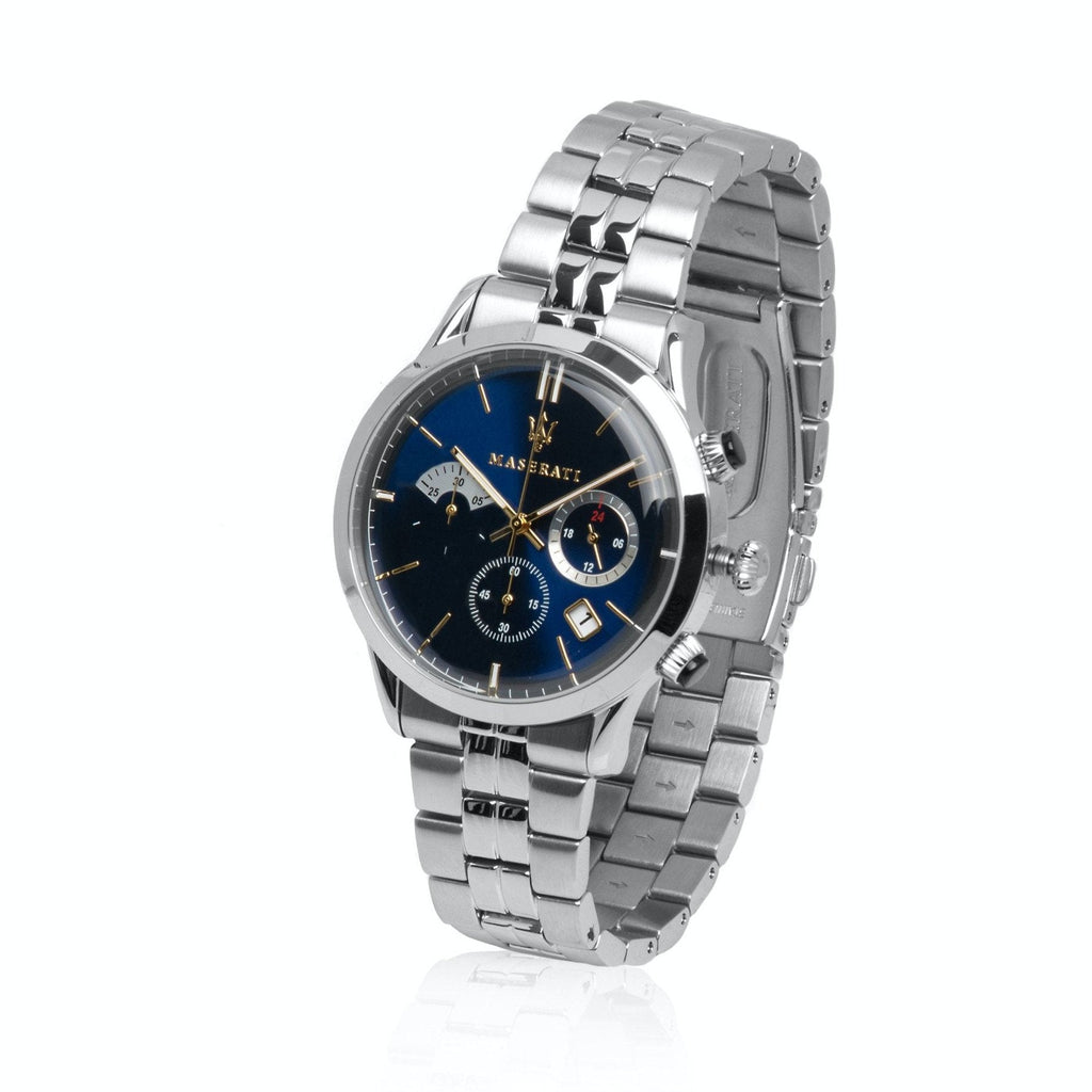 Maserati Ricordo Chronograph Blue Dial Silver Steel Strap Watch For Men - R8873633001 Buy Now By Maserati