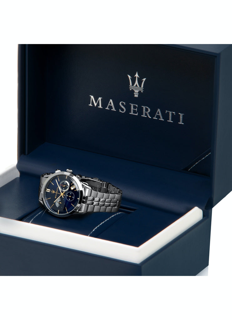 Maserati Ricordo Chronograph Blue Dial Silver Steel Strap Watch For Men - R8873633001 Buy Now By Maserati