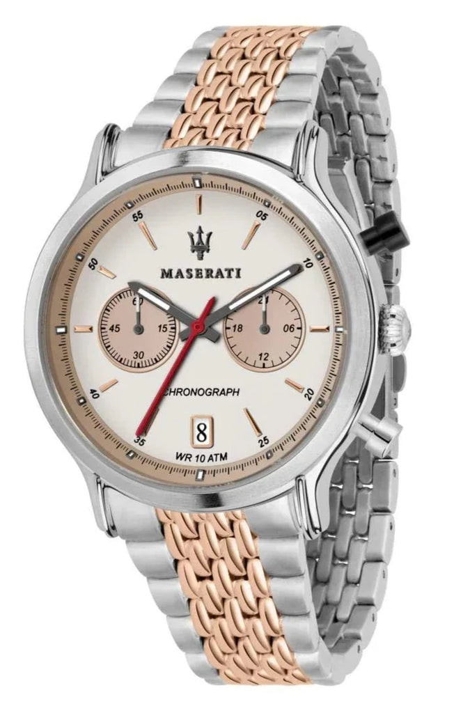 Maserati Legend Chronograph Ivory White Dial Two Tone Steel Strap Watch For Men - R8873638002 Buy Now By Maserati
