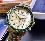 Maserati SFIDA Quartz Yellow Dial Gold Strap Watch For Men - R8873640005 Buy Now By Maserati