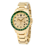 Maserati SFIDA Quartz Yellow Dial Gold Strap Watch For Men - R8873640005 Buy Now By Maserati
