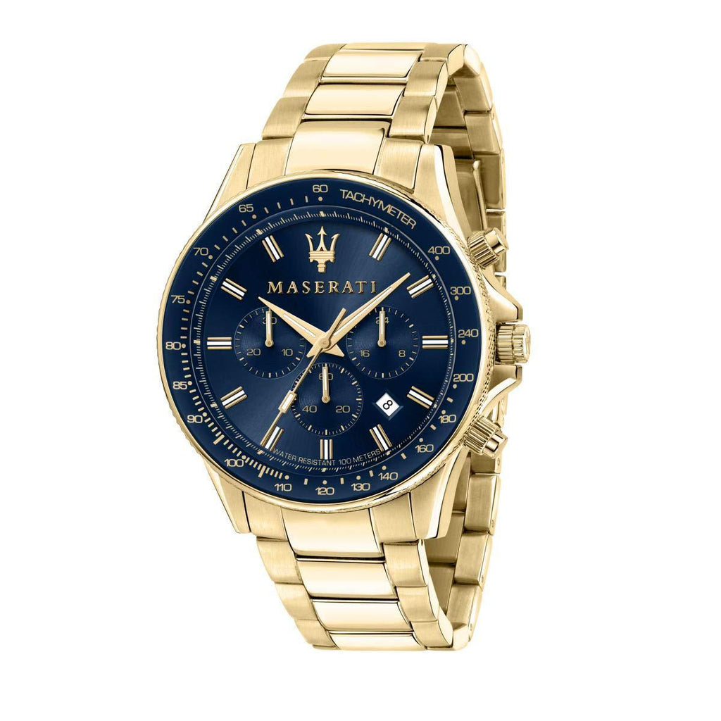 Maserati SFIDA Analog Blue Dial Gold Stainless Steel Watch For Men - R8873640008 Buy Now By Maserati