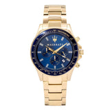 Maserati SFIDA Analog Blue Dial Gold Stainless Steel Watch For Men - R8873640008 Buy Now By Maserati