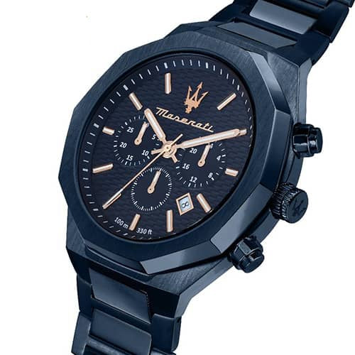 Maserati Stile Chronograph Blue Dial Blue Steel Strap Watch For Men - R8873642008 Buy Now By Maserati
