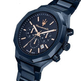 Maserati Stile Chronograph Blue Dial Blue Steel Strap Watch For Men - R8873642008 Buy Now By Maserati