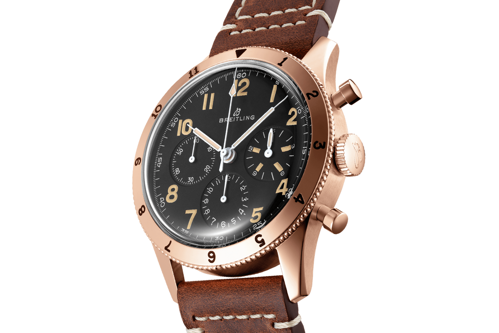 Breitling Avi 1953 Edition Black Dial Brown Leather Strap Watch for Men - RB0920131B1X1 Buy Now By Breitling