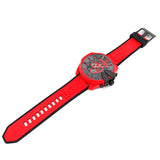 Diesel Mega Chief Chronograph Black Dial Red Rubber Strap Watch For Men - DZ4526 Buy Now By Diesel