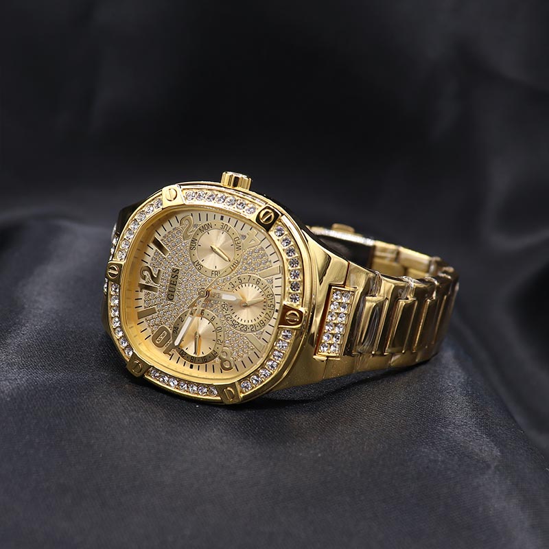 Guess Duchess Quartz Gold Dial Gold Steel Strap Watch For Women - GW0558L2 Buy Now By Guess