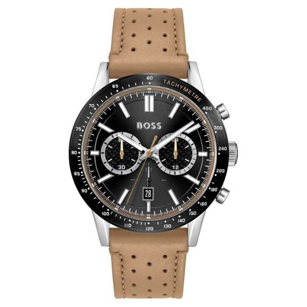 Hugo Boss Allure Black Dial Brown Leather Strap Watch for Men - 1513964 Buy Now By Hugo Boss