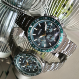 Fossil Bannon Chronograph Green Dial Silver Steel Strap Watch for Men - BQ2492 Buy Now By Fossil