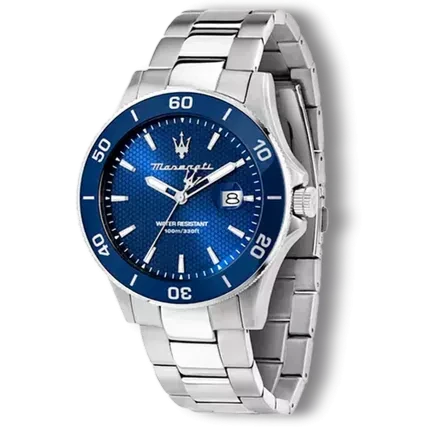 Maserati Competizione Quartz Blue Dial Silver Steel Strap Watch For Men - R8853100036 Buy Now By Maserati