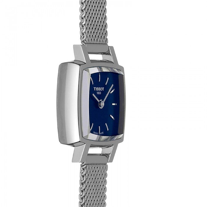 Tissot Lovely Square Blue Dial Silver Mesh Bracelet Watch For Women - T058.109.11.041.00 Buy Now By Tissot
