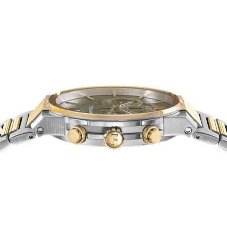 Salvatore Ferragamo Sapphire Chrono Green Dial Two Tone Steel Strap Watch for Men - SFME01223 Buy Now By Salvatore Ferragamo
