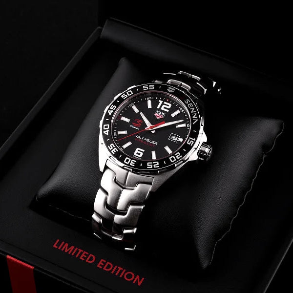 Tag Heuer Formula 1 Senna Limited Edition Black Dial Silver Steel Strap Watch for Men - WAZ1012.BA0883 Buy Now By Tag Heuer