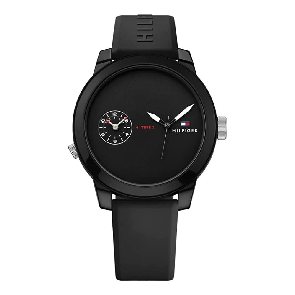 Tommy Hilfiger Denim Black Dial Black Rubber Strap Watch for Men - 1791326 Buy Now By Tommy Hilfiger