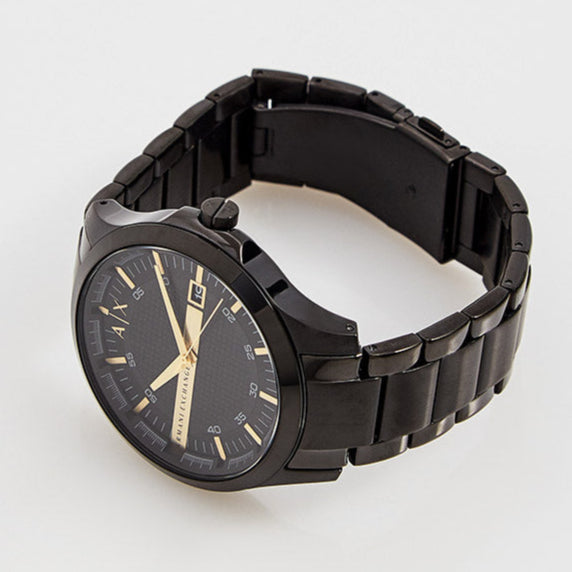 Armani Exchange Hampton Chronograph Black Dial Black Steel Strap Watch For Men - AX2413 Buy Now By Armani Exchange