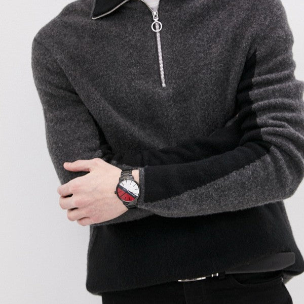 Armani Exchange Cayde Multicolor Dial Black Steel Strap Watch For Men - AX2725 Buy Now By Armani Exchange