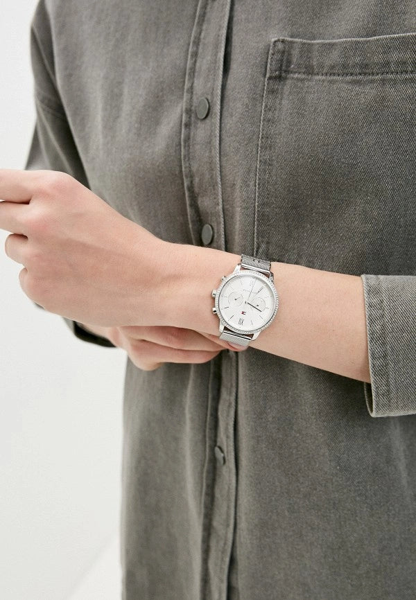 Tommy Hilfiger Blake Diamonds Silver Dial Silver Mesh Bracelet Watch for Women - 1782301 Buy Now By Tommy Hilfiger