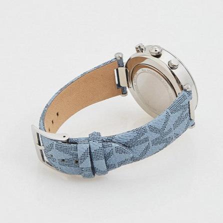 Michael Kors Parker Silver Dial Blue Leather Strap Watch For Women - MK6936 Buy Now By Michael Kors