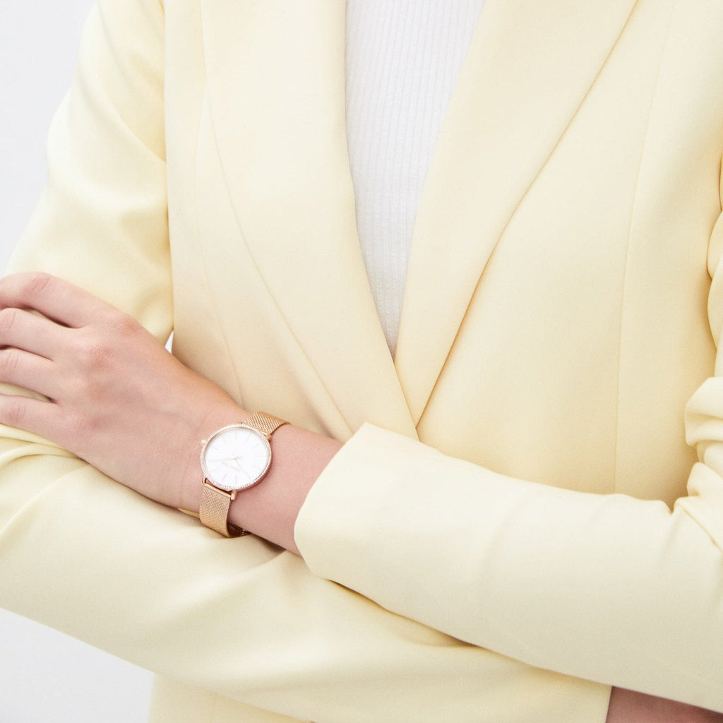 Michael Kors Pyper Quartz Mother of Pearl White Dial Rose Gold Mesh Strap Watch For Women - MK4588 Buy Now By Michael Kors