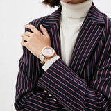 Michael Kors Runway Quartz Rose Gold Dial White Leather Strap Watch For Women - MK6980 Buy Now By Michael Kors