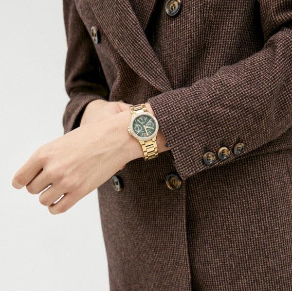 Michael Kors Camille Multifunction Green Dial Gold Steel Strap Watch For Women - MK6981 Buy Now By Michael Kors