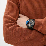 Diesel Mega Chief Chronograph Black Dial Black Nylon Strap Watch For Men - DZ4500 Buy Now By Diesel