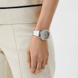 Michael Kors Runway Three Hand White Dial White Leather Strap Watch For Women - MK6998 Buy Now By Michael Kors