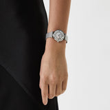 Emporio Armani Gianni T-Bar Quartz Mother of Pearl Dial Silver Mesh Bracelet Watch For Women - AR11319 Buy Now By Emporio Armani