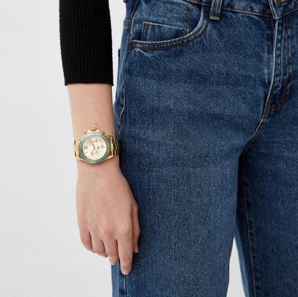 Michael Kors Everest Chronograph Gold Dial Gold Steel Strap Watch For Women - MK7210 Buy Now By Michael Kors